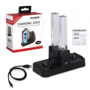 DOBE - JoyCon 控制器 & Pro手柄 4Port 充電座 for Nintendo Switch TNS-1756