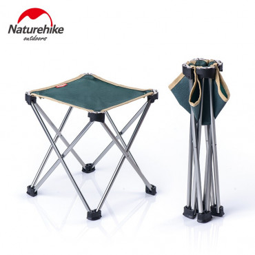 NatureHike - 輕便‧野營‧釣魚‧7075 鋁合金折疊椅 (NH15D012-B)  - L size - 黑/綠 - D012