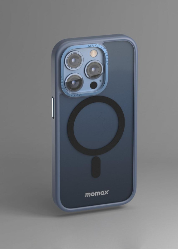 MOMAX Hybrid Case iPhone14 Pro/Pro Max 磁吸保護殼 (黑色/藍色/紫色) MagSafe 兼容