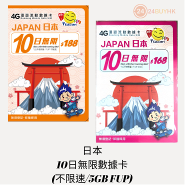 HAPPY TELECOM 日本 Softbank 4G 10日無限數據上網卡 (3GB FUP/不限速)