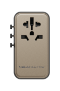 MOMAX - 120W GaN 快充通用旅行轉插 4 Port (3C1A) PD 1-World 全球旅行通用萬用 快充充電插座 轉換插頭 旅行充電器 (UA15UKGSD)